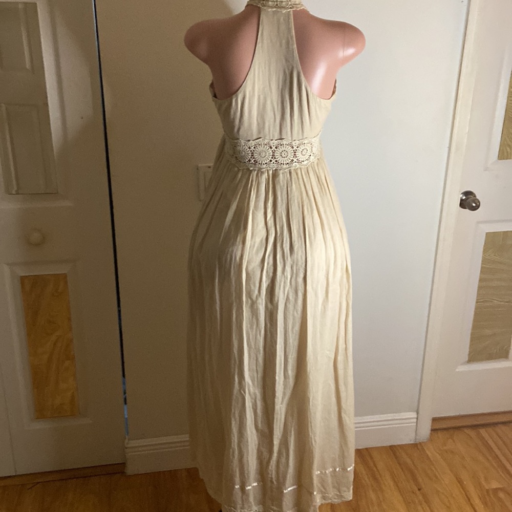 Chic Cream Halter Maxi Dress - Picture 6 of 8